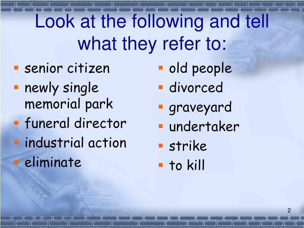 PPT Unit 13 Euphemism PowerPoint Presentation, free download ID4588052