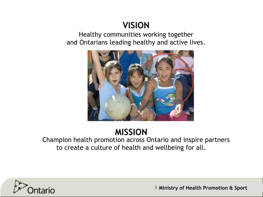 PPT Ministry of Health Promotion and Sport Update PowerPoint