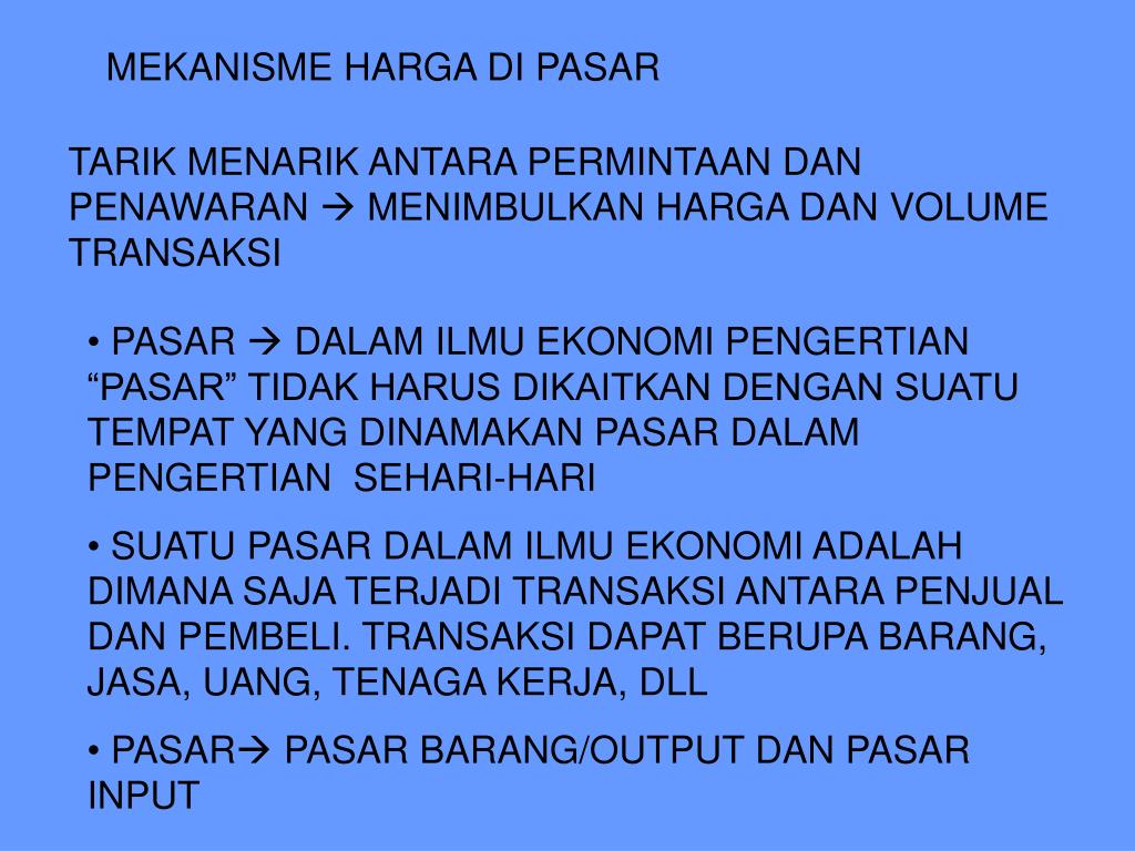 PPT - MEKANISME HARGA DI PASAR PowerPoint Presentation, free download -  ID:4590724