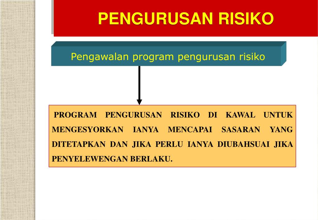 Pengurusan Risiko Dan Insurans Pengurusan Risiko