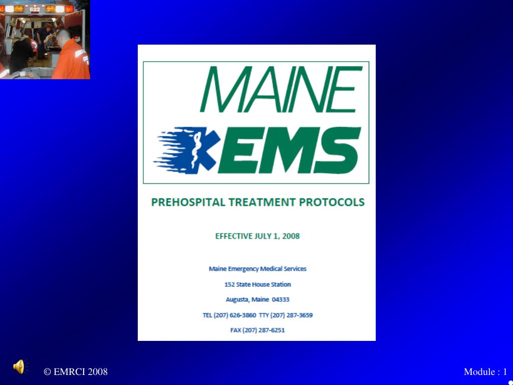 PPT Maine EMS OnLine Medical Control Training Program PowerPoint Presentation ID4592516