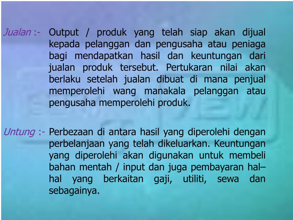 PPT Bab 1 PERNIAGAAN DAN PERSEKITARAN Disediakan oleh