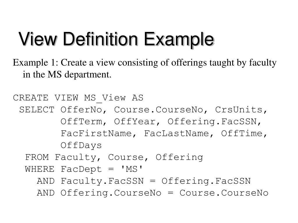 PPT What is a View? PowerPoint Presentation, free download ID4597984