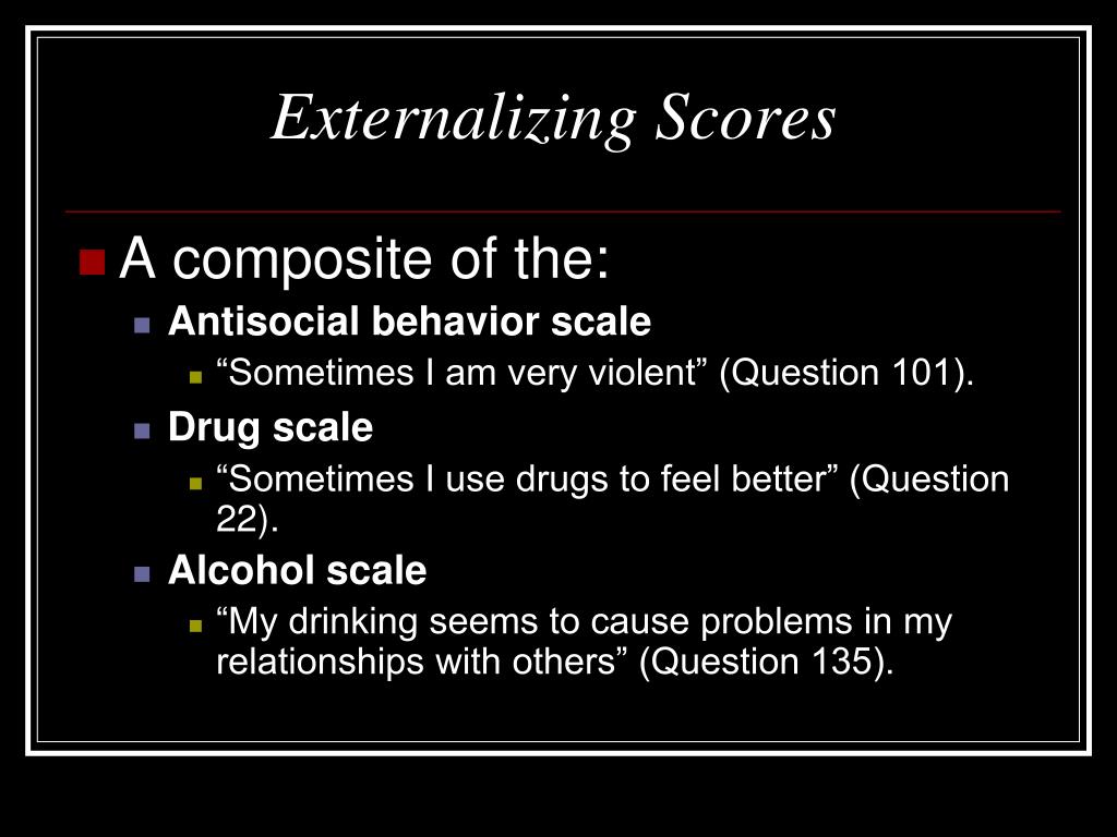 PPT Predicting Recidivism from Internalizing and Externalizing