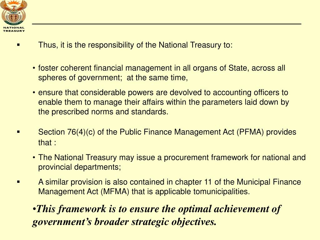 PPT National Treasury Public Sector Procurement PowerPoint