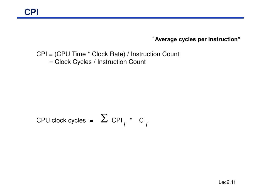 PPT Computer Architecture Chapter 2 The Role of Performance