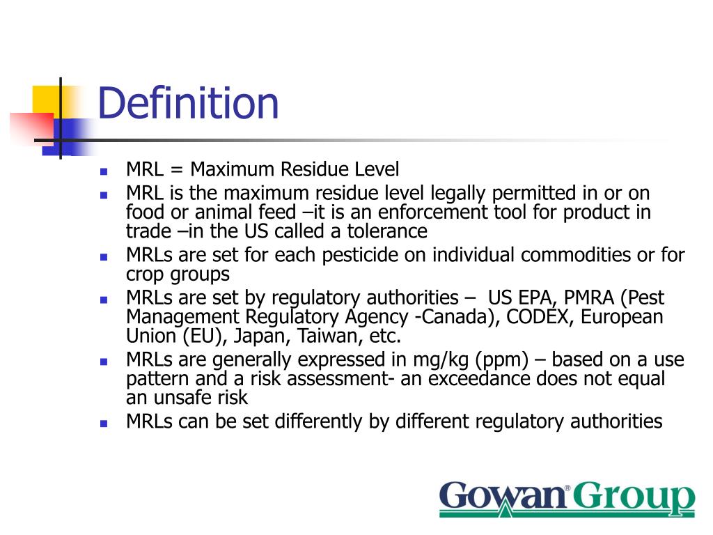 PPT Maximum Residue Levels Why Should You Care? PowerPoint