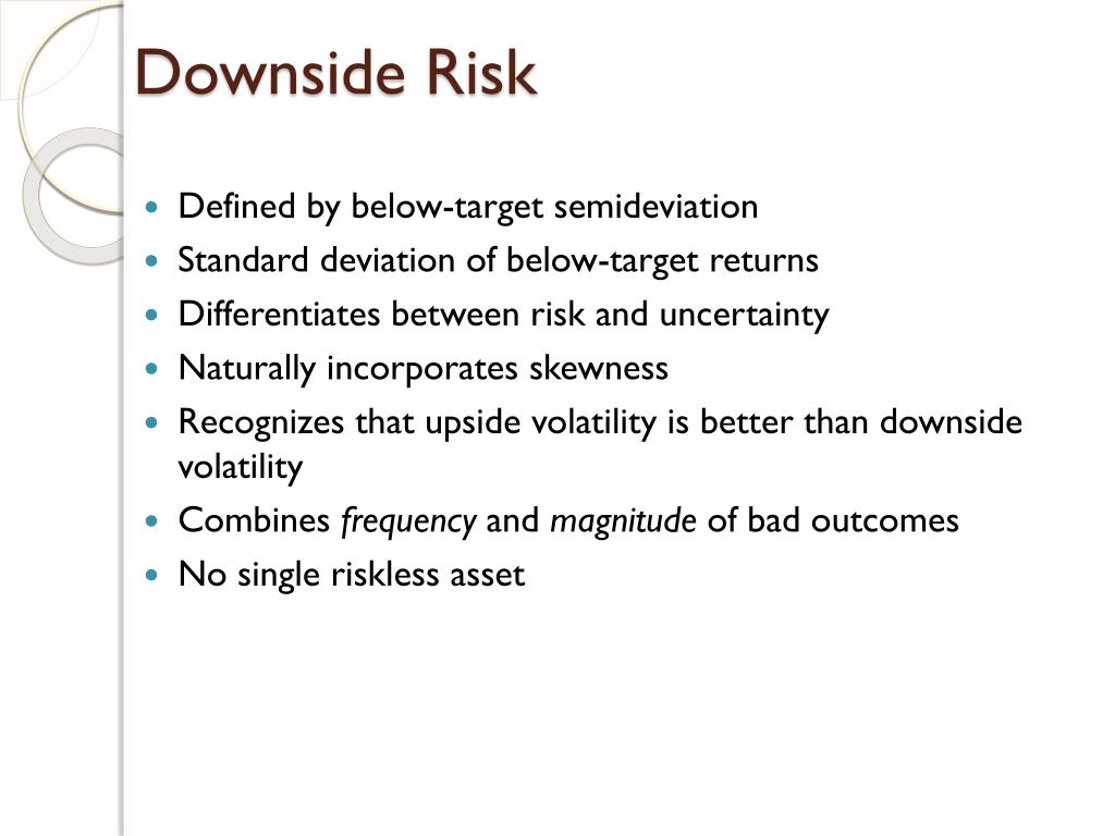 PPT Analytics of Risk Management II Statistical Measures of Risk