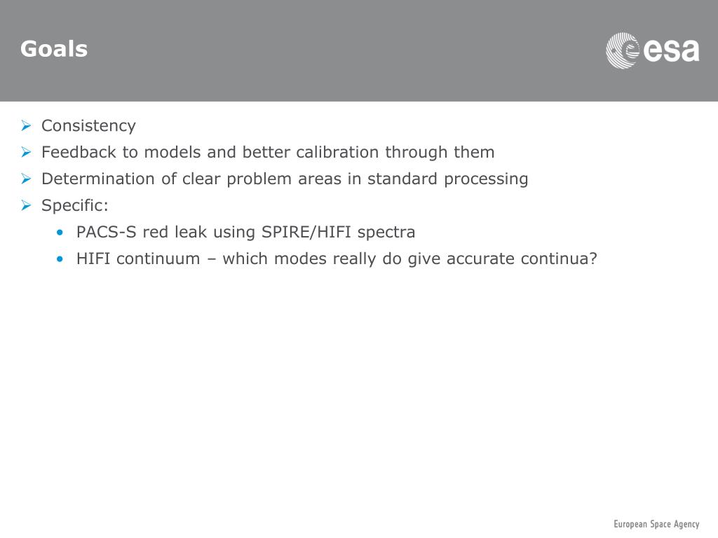 PPT Herschel Calibration CrossCalibration Goals PowerPoint