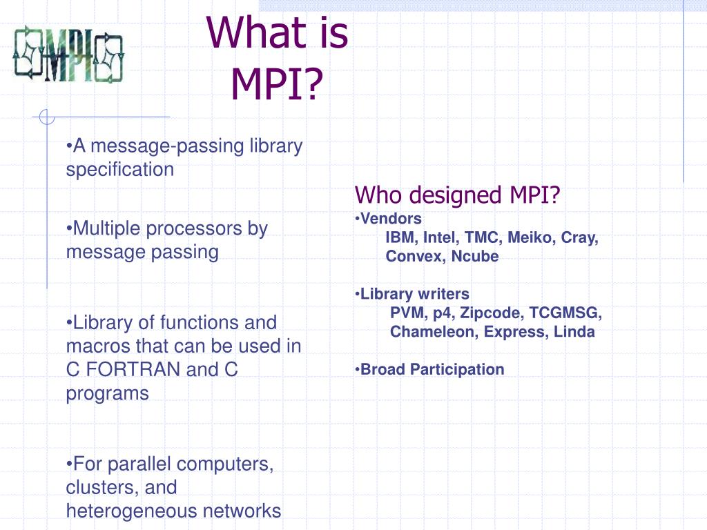 PPT MPI Message Passing Interface PowerPoint Presentation, free
