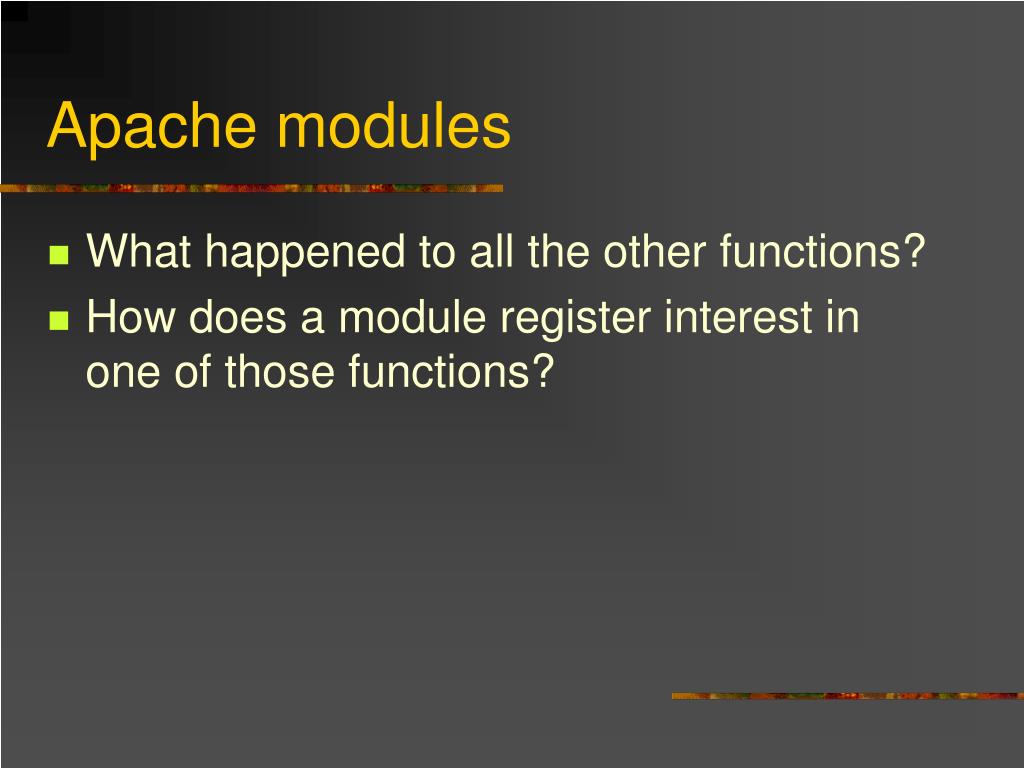 PPT APACHE 2.0 PowerPoint Presentation, free download ID4610586