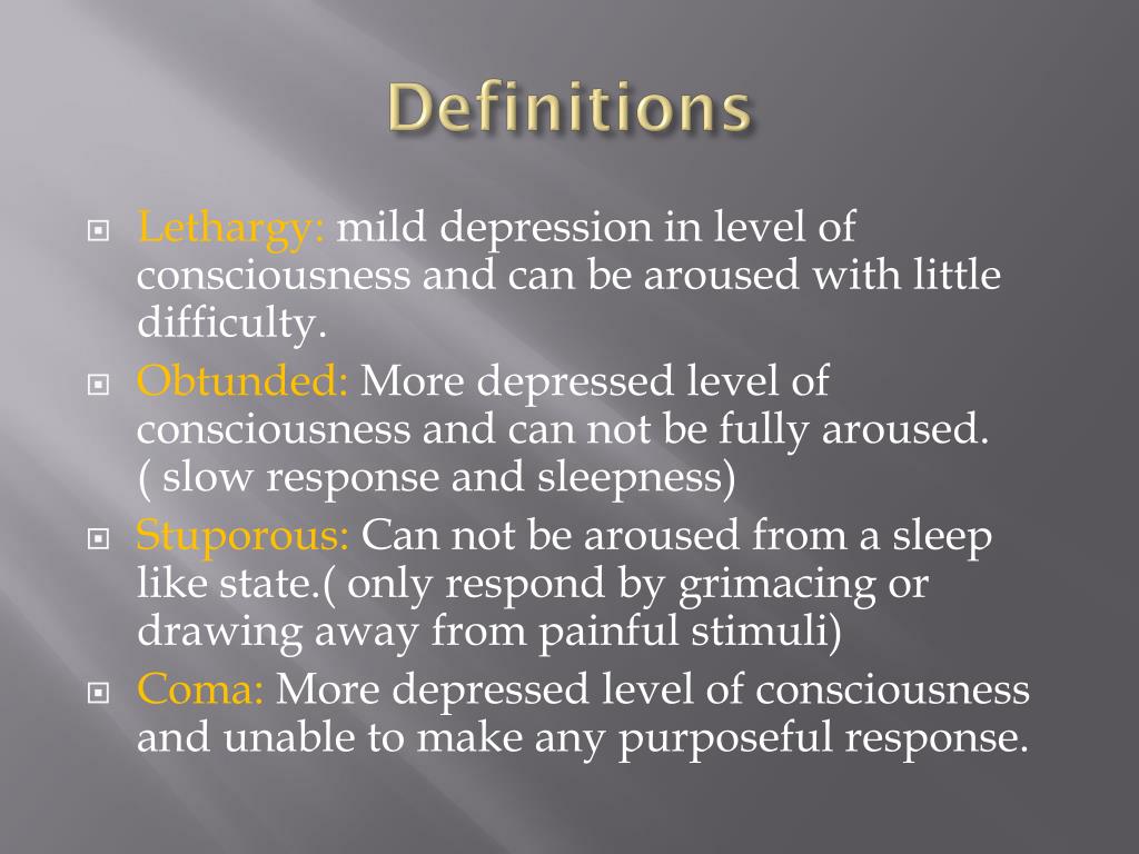 PPT Altered Level of Consciousness PowerPoint Presentation, free