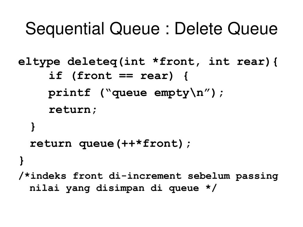 PPT QUEUE PowerPoint Presentation, free download ID4611866