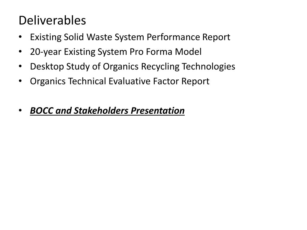 PPT Development of an Alachua County Mixed Waste Materials Recovery