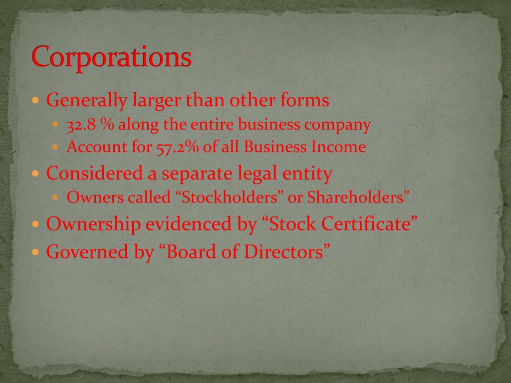 PPT Forms of Business Organization PowerPoint Presentation, free