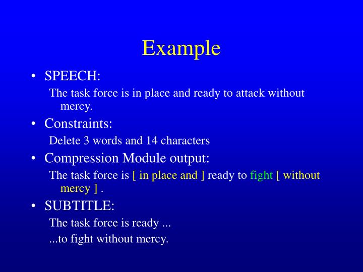 PPT Automatic Sentence Compression in the MUSA project PowerPoint