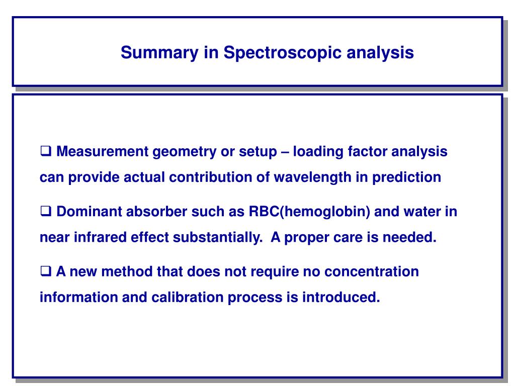 PPT Spectroscopic Analysis for biological samples towards in situ