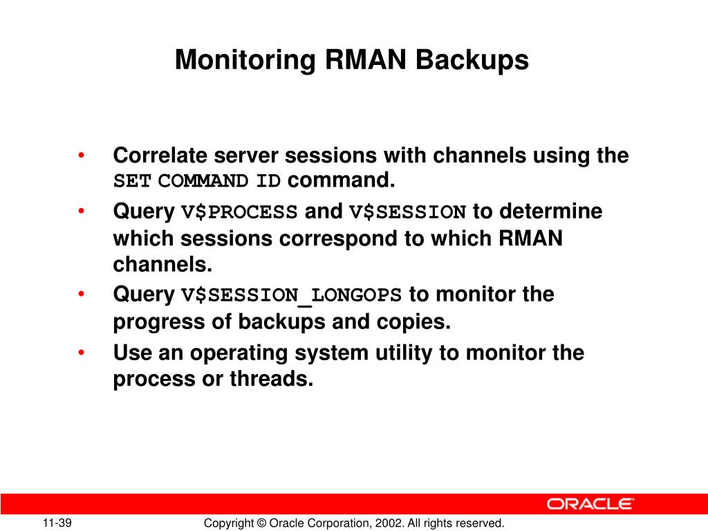 PPT RMAN Backups PowerPoint Presentation, free download ID4621150