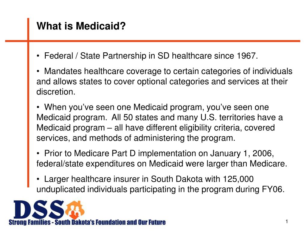PPT South Dakota Medicaid Overview for CMS, Tribes and the Aberdeen