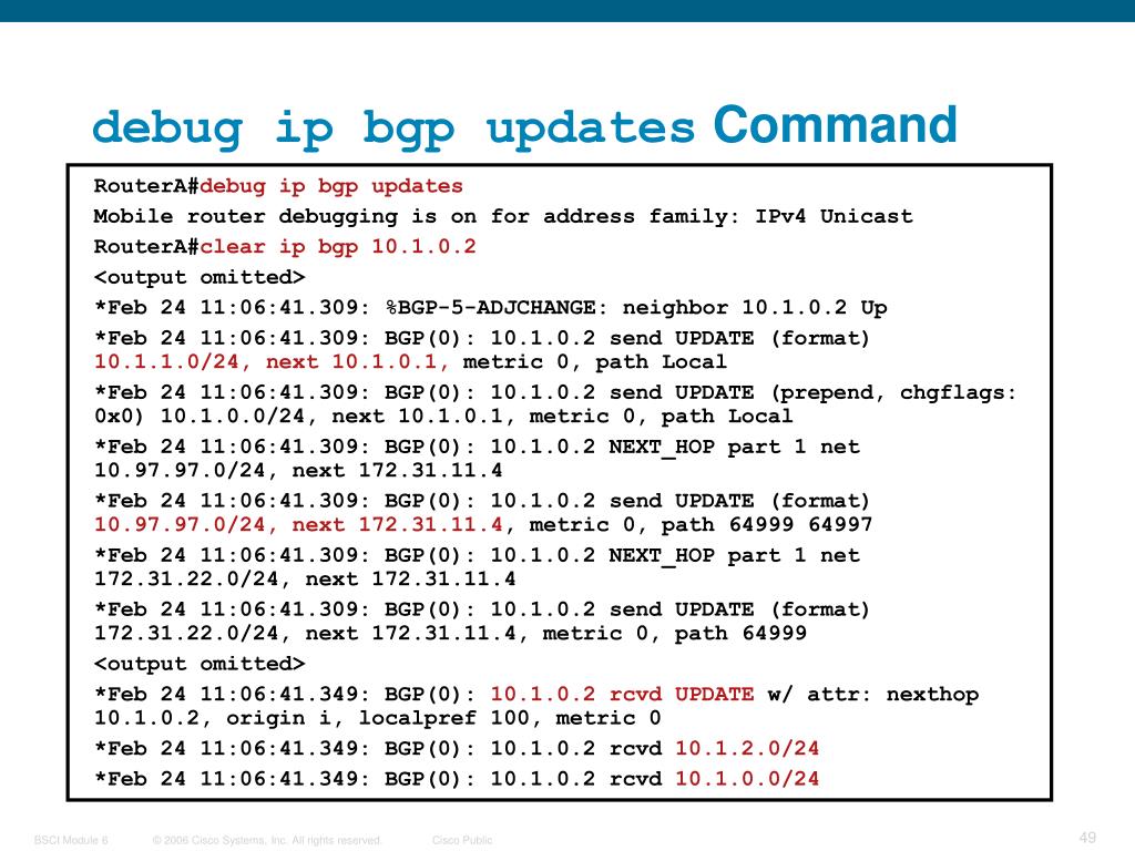 PPT Configuring Basic BGP PowerPoint Presentation, free download ID