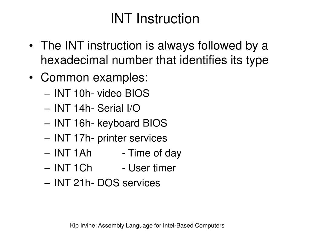 PPT Chapter 5 Procedures and Interrupts PowerPoint Presentation