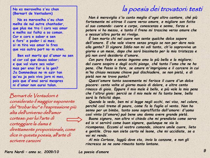 PPT La poesia d’amore i provenzali PowerPoint Presentation ID4626201