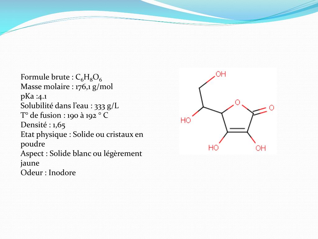 PPT La vitamine C ou acide ascorbique PowerPoint