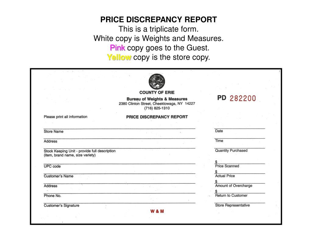 PPT PRICE DISCREPANCY REPORT PowerPoint Presentation, free download