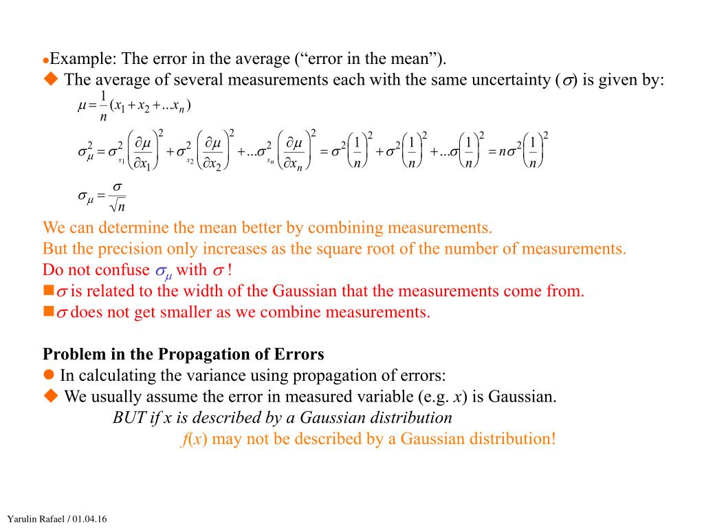 PPT Propagation of errors PowerPoint Presentation, free download ID