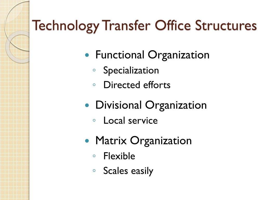 PPT Technology Transfer Office Strategy TTO Structure PowerPoint