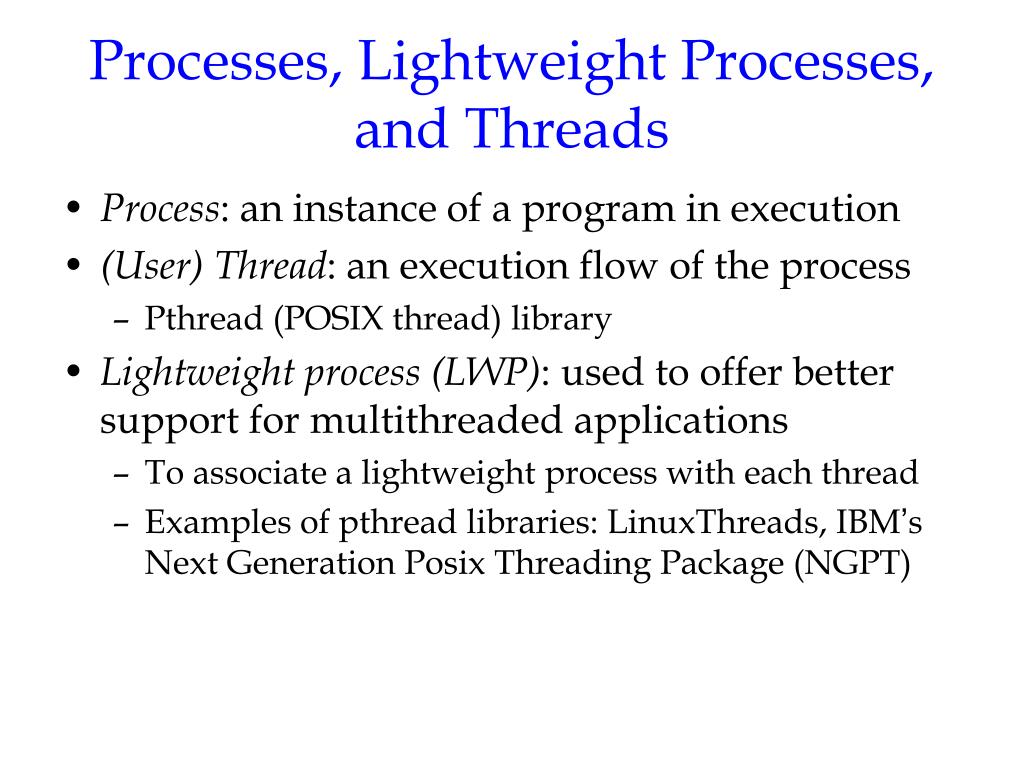 PPT Processes and Threads in Linux (Chap. 3, Understanding the Linux