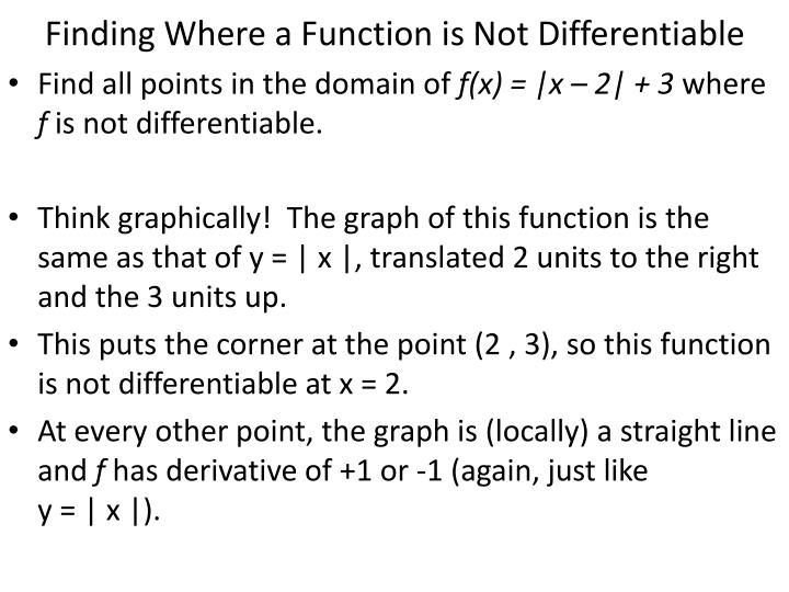 PPT 3.2 Differentiability PowerPoint Presentation ID4636977