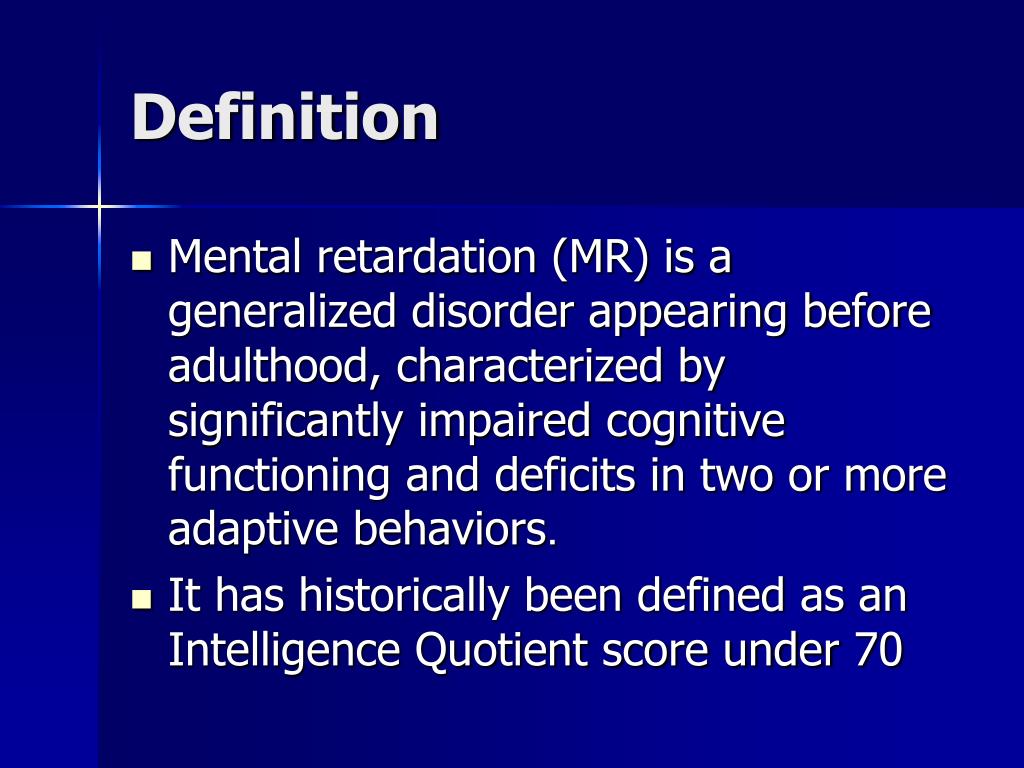 PPT MENTAL RETARDATION PowerPoint Presentation, free download ID4643081