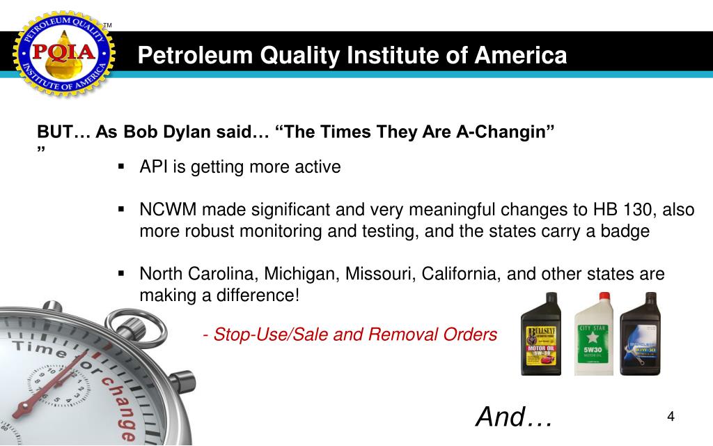 PPT Petroleum Quality Institute of America PowerPoint Presentation
