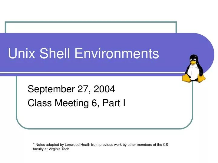 PPT Unix Shell Environments PowerPoint Presentation, free download