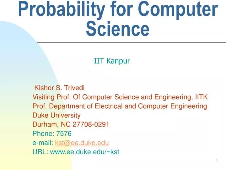 PPT Probability for Computer Science PowerPoint Presentation, free