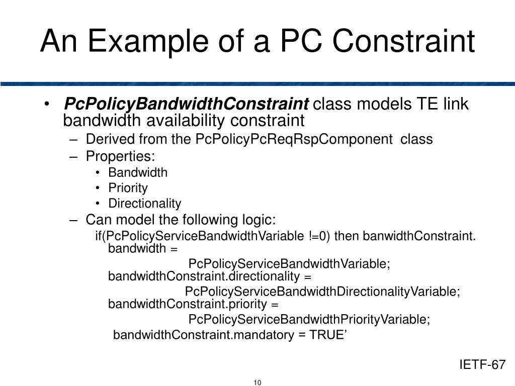 PPT Path Computation Policy Information Model (PCPIM) draftbryskin