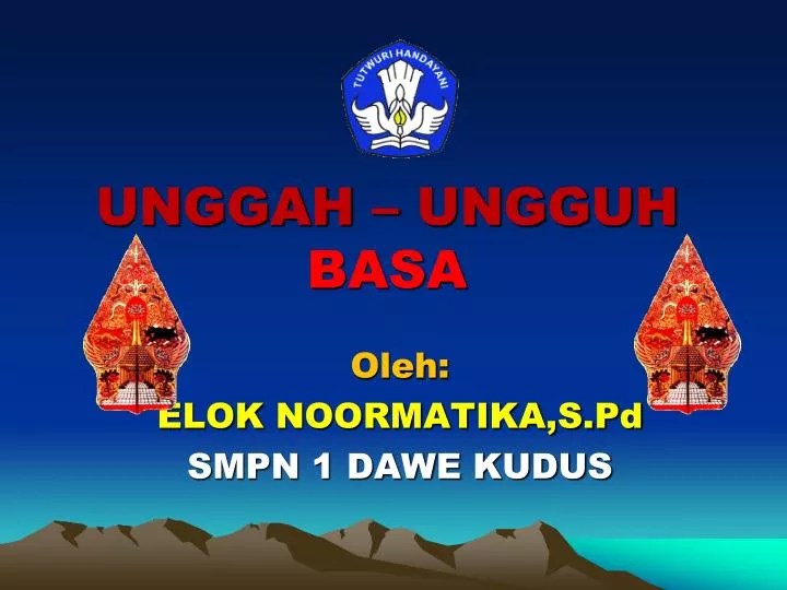 PPT UNGGAH UNGGUH BASA PowerPoint Presentation, free download ID