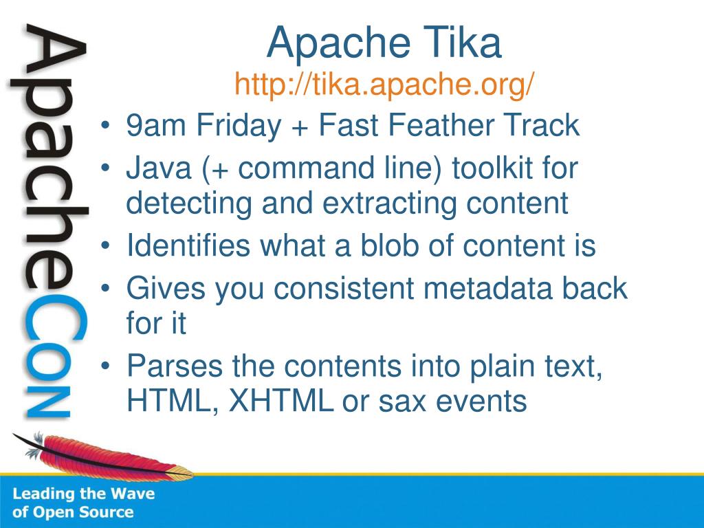 PPT If you have the Content, then Apache has the Technology