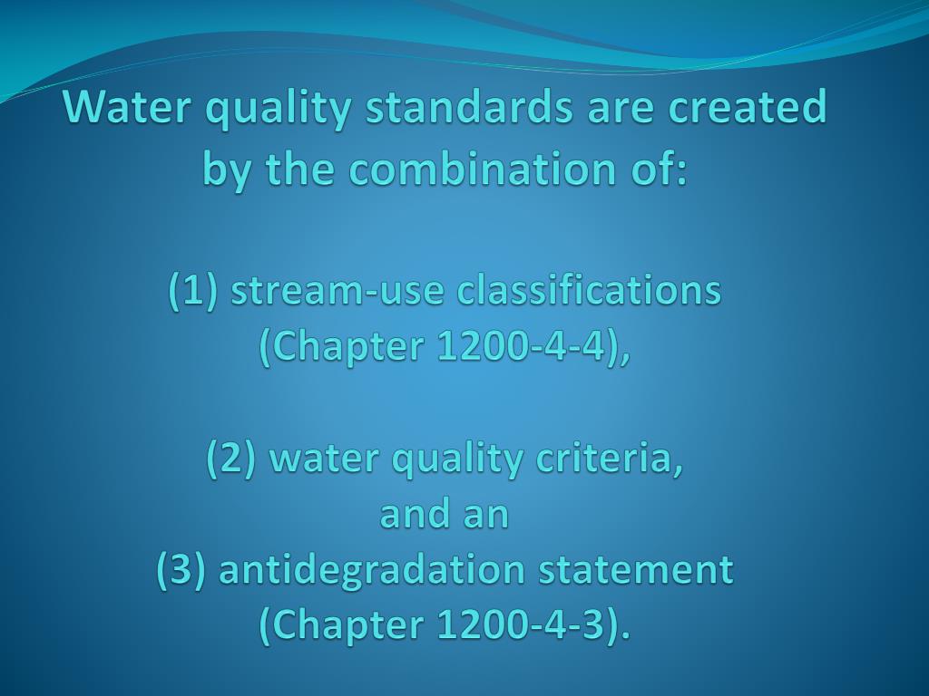 PPT 2009 Triennial Review of Water Quality Standards Public Hearing