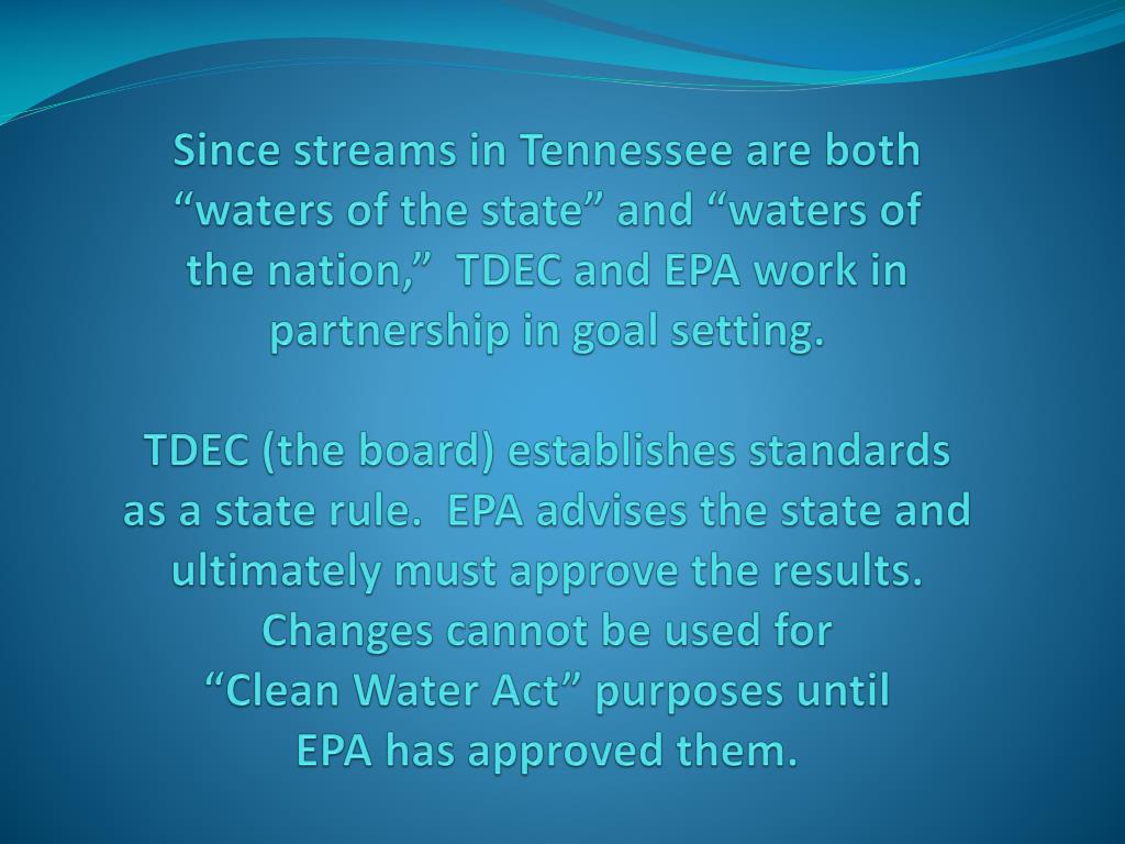 PPT 2009 Triennial Review of Water Quality Standards Public Hearing
