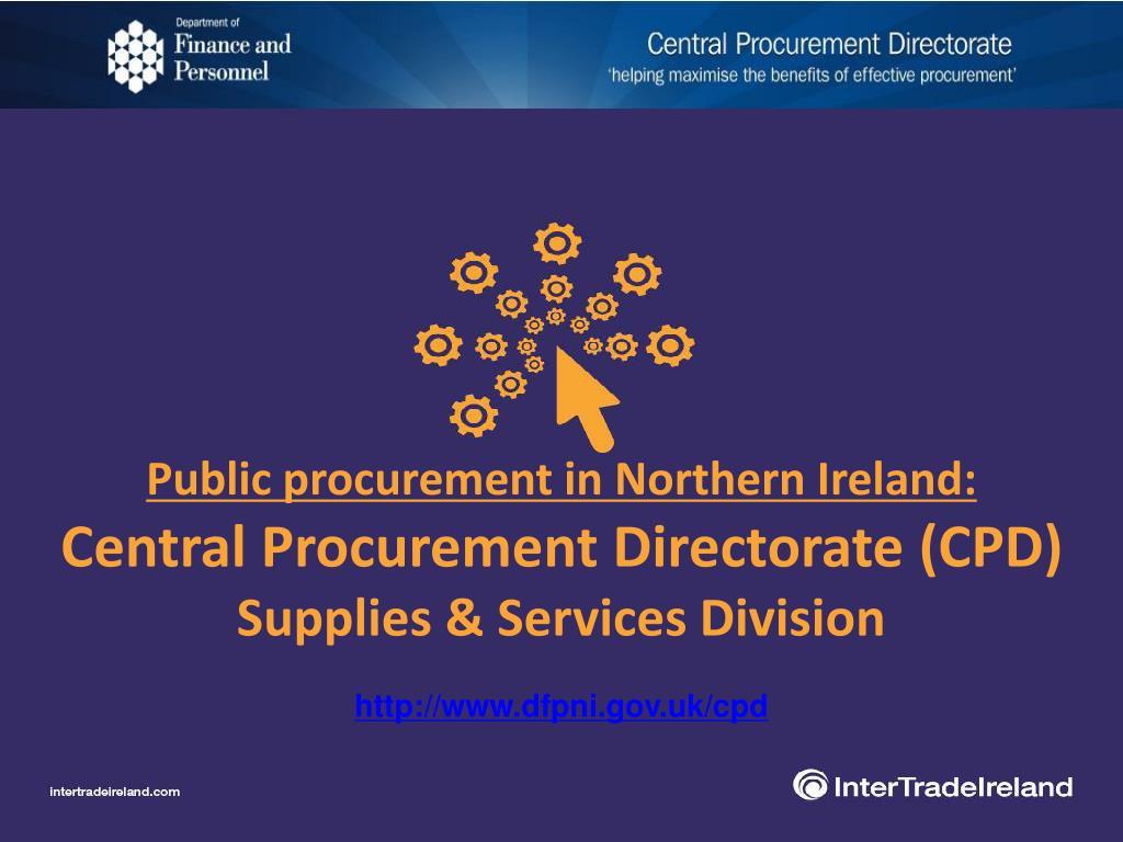 PPT Public procurement in Northern Ireland Central Procurement