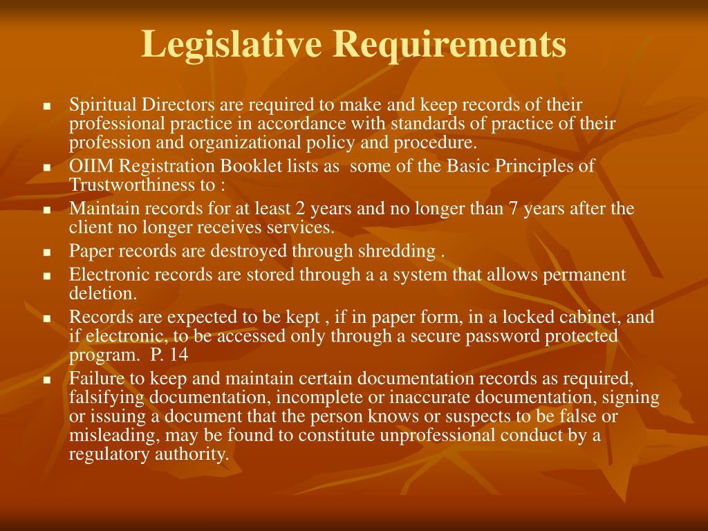 PPT Session 14 Documentation & Record Keeping October 32012