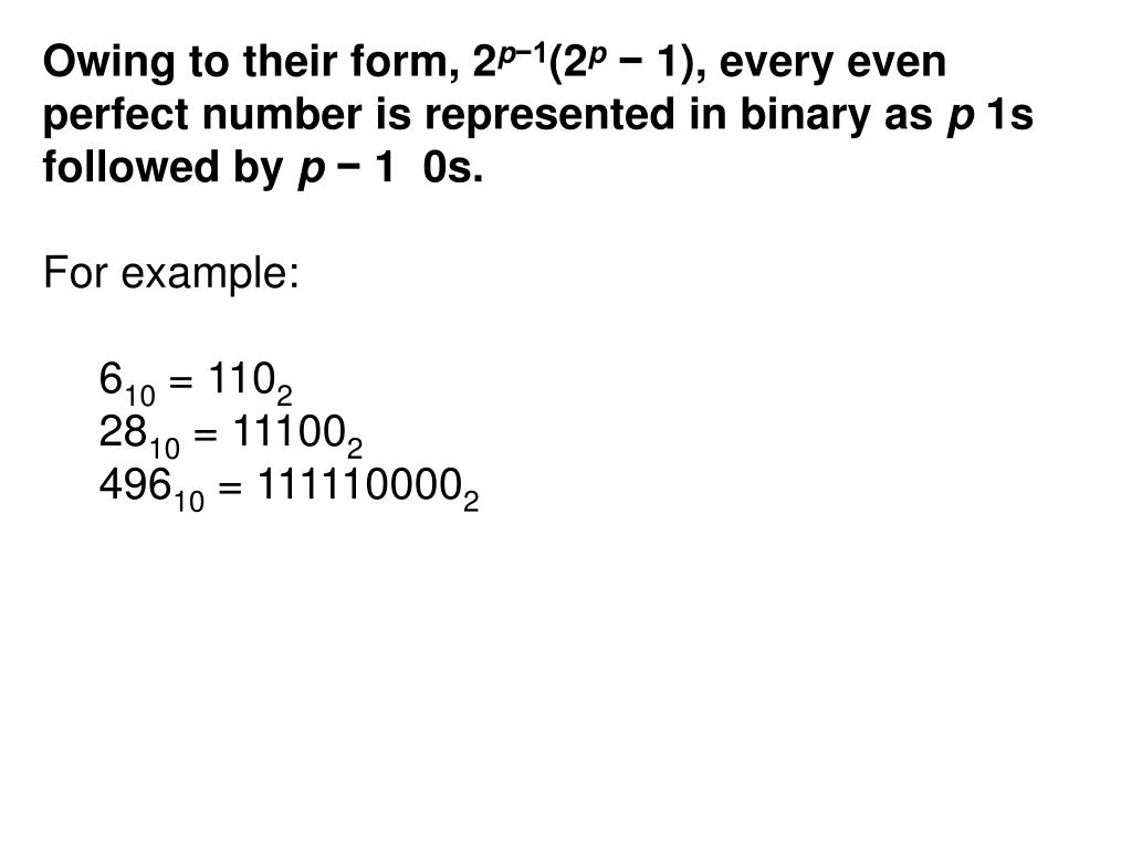 PPT Perfect numbers Números perfectos PowerPoint Presentation, free