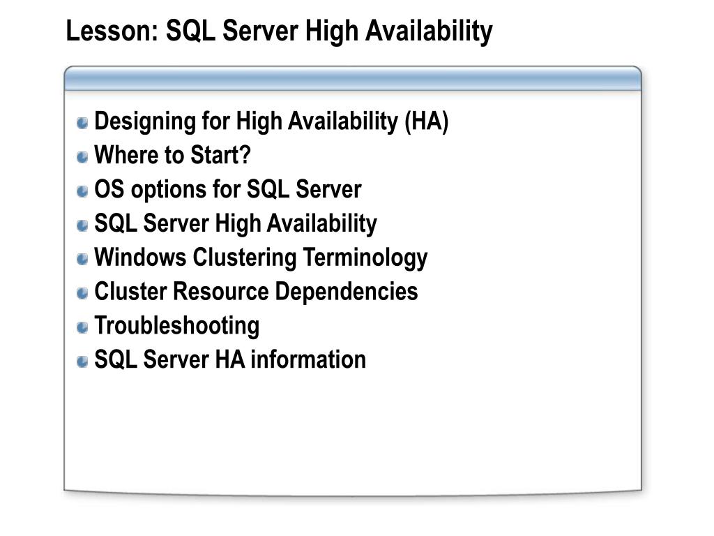 PPT Module 7 SQL Server Special Considerations PowerPoint Presentation ID4667428