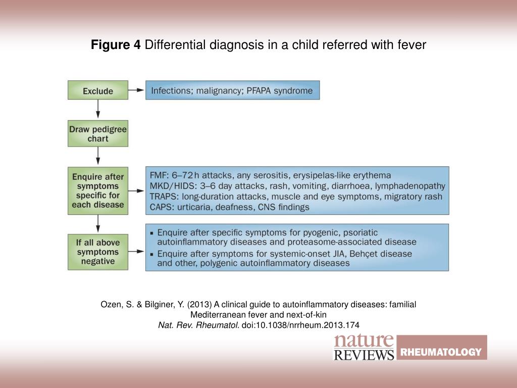 PPT Figure 4 Differential diagnosis in a child referred with fever