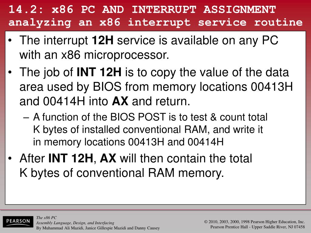 PPT 14.2 x86 PC AND INTERRUPT ASSIGNMENT PowerPoint Presentation