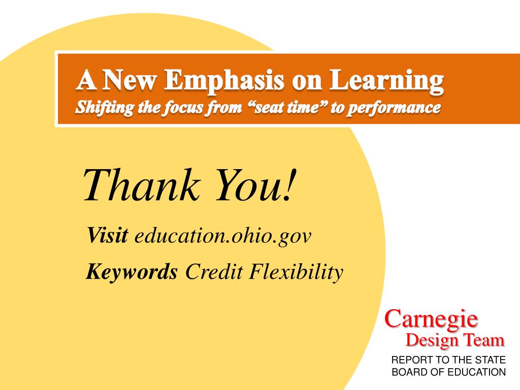 PPT Ohio’s Report & Plan for Credit Flexibility ode.state.oh