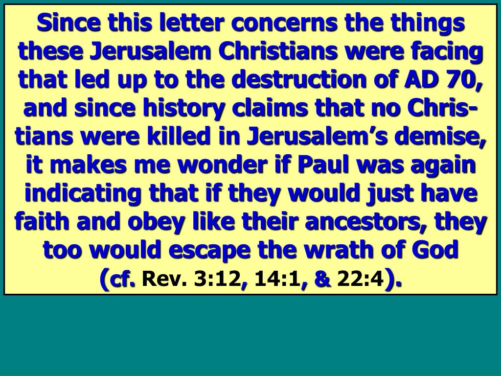 PPT A Study Of The Apostle Paul’s Letter To The Hebrews PowerPoint