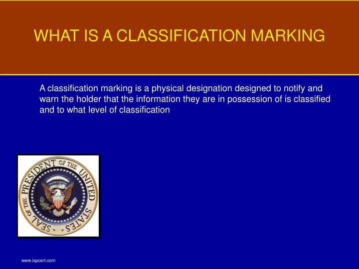 PPT MARKING CLASSIFIED MATERIAL PowerPoint Presentation ID4676278